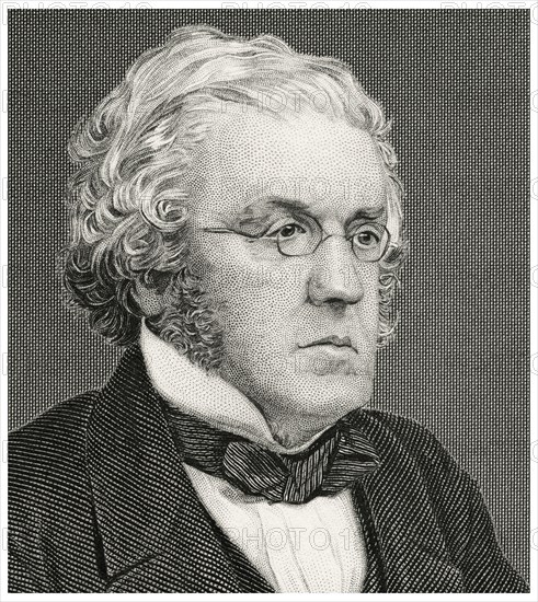 William Makepeace Thackeray (1811-63), English Novelist, Head and Shoulders Portrait, Steel Engraving, Portrait Gallery of Eminent Men and Women of Europe and America by Evert A. Duyckinck, Published by Henry J. Johnson, Johnson, Wilson & Company, New York, 1873