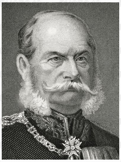 William I (1797-1888), Emperor of Germany 1871-88, Head and Shoulders Portrait, Steel Engraving, Portrait Gallery of Eminent Men and Women of Europe and America by Evert A. Duyckinck, Published by Henry J. Johnson, Johnson, Wilson & Company, New York, 1873