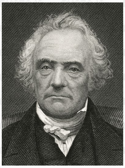 Thomas Chalmers (1780-1847), Scottish minister, professor of theology, political economist, and a leader of both the Church of Scotland and of the Free Church of Scotland, Head and Shoulders Portrait, Steel Engraving, Portrait Gallery of Eminent Men and Women of Europe and America by Evert A. Duyckinck, Published by Henry J. Johnson, Johnson, Wilson & Company, New York, 1873