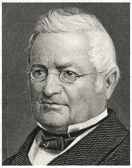 Adolphe Thiers (1797-1877), French Statesman, Journalist and Historian, Second Elected President of France, and the first President of the French Third Republic, Head and Shoulders Portrait, Steel Engraving, Portrait Gallery of Eminent Men and Women of Europe and America by Evert A. Duyckinck, Published by Henry J. Johnson, Johnson, Wilson & Company, New York, 1873