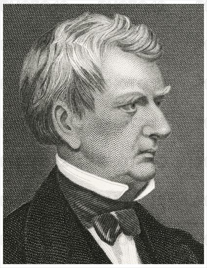 William Henry Seward (1801-72), American Politician, Antislavery Activist before the American Civil War and Secretary of State 1861-69, Head and Shoulders Portrait, Steel Engraving, Portrait Gallery of Eminent Men and Women of Europe and America by Evert A. Duyckinck, Published by Henry J. Johnson, Johnson, Wilson & Company, New York, 1873