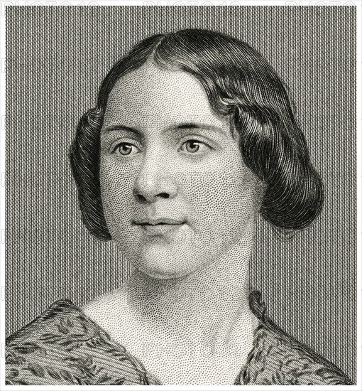 Jenny Lind Goldschmidt (1820-87), Swedish Opera Singer, Head and Shoulders Portrait, Steel Engraving, Portrait Gallery of Eminent Men and Women of Europe and America by Evert A. Duyckinck, Published by Henry J. Johnson, Johnson, Wilson & Company, New York, 1873