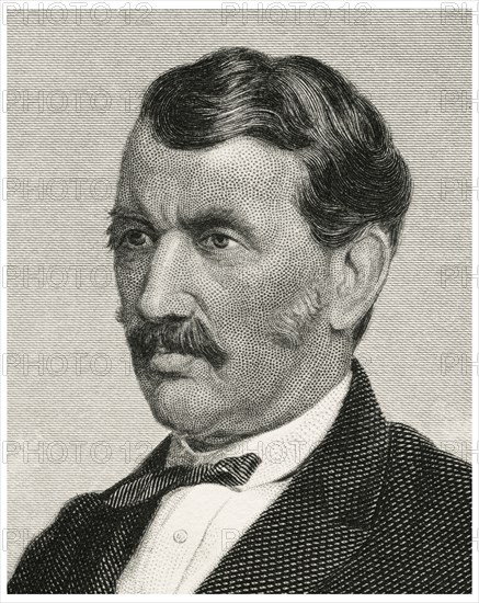 David Livingstone (1813-73), Scottish Christian Missionary and Explorer, Head and Shoulders Portrait, Steel Engraving, Portrait Gallery of Eminent Men and Women of Europe and America by Evert A. Duyckinck, Published by Henry J. Johnson, Johnson, Wilson & Company, New York, 1873