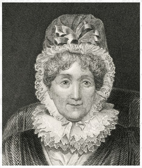Hannah More (1745-1833), English Religious Writer, Head and Shoulders Portrait, Steel Engraving, Portrait Gallery of Eminent Men and Women of Europe and America by Evert A. Duyckinck, Published by Henry J. Johnson, Johnson, Wilson & Company, New York, 1873