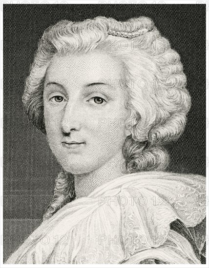Marie Antoinette (1755-93), Queen of France, Wife of Louis XVI, Head and Shoulders Portrait, Steel Engraving, Portrait Gallery of Eminent Men and Women of Europe and America by Evert A. Duyckinck, Published by Henry J. Johnson, Johnson, Wilson & Company, New York, 1873