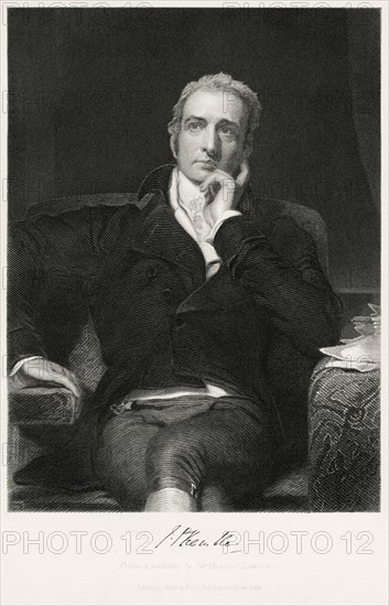 John Philip Kemble (1757-1823), Seated Portrait, Steel Engraving, Portrait Gallery of Eminent Men and Women of Europe and America by Evert A. Duyckinck, Published by Henry J. Johnson, Johnson, Wilson & Company, New York, 1873