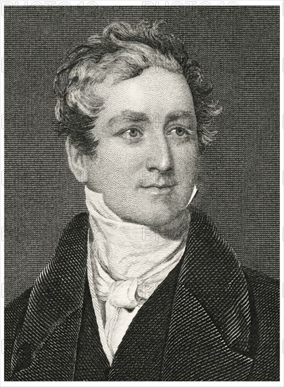 Sir Robert Peel (1788-1850), 2nd Baronet, British Statesman and Politician, Served Twice as Prime Minister of the United Kingdom 1834-35, 1841-46, Head and Shoulders Portrait, Steel Engraving, Portrait Gallery of Eminent Men and Women of Europe and America by Evert A. Duyckinck, Published by Henry J. Johnson, Johnson, Wilson & Company, New York, 1873