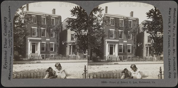 Robert E. Lee's Home, Richmond, Virginia, USA, Stereo Card, Keystone View Company, 1909