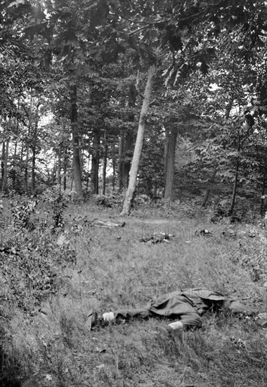 Dead Soldiers on Battlefield, First Battle of Bull Run, Virginia, USA, July 1861