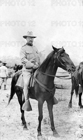 Colonel Theodore Roosevelt on Horseback, Montauk, Long Island, New York, 1898