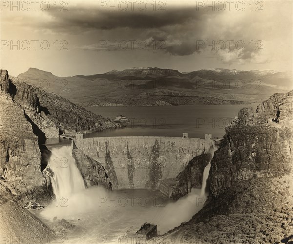 Theodore Roosevelt Dam, Arizona, USA, Photograph by Elton E. Kunselman, 1916