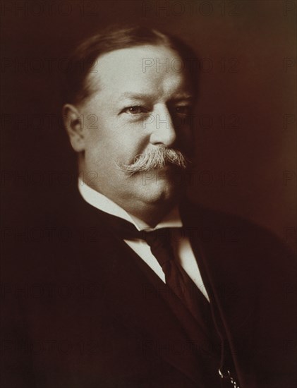 William Howard Taft (1857-1930), 27th President of the United States 1909-1913, 10th Chief Justice of the United States 1921-1930, Head and Shoulders Portrait, 1908