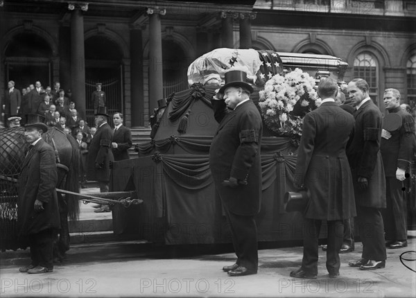Former U.S. President William Howard Taft Attending the Funeral of New York City Mayor William Jay Gaynor, New York City, New York, USA, Photograph by Bain News Service, September 20, 1913