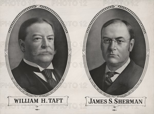 Republican Nominees for President and Vice President, William H. Taft, James S. Sherman, Campaign Poster, George Prince, 1908