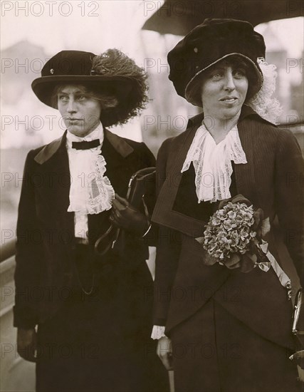 U.S. President-Elect Woodrow Wilson's Daughters, Jessie and Eleanor, Half-Length Portrait, November 1912