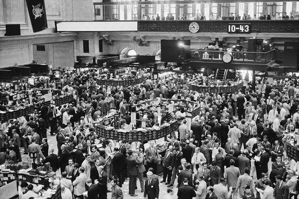 New York City Stock Exchange, New York City, New York, USA, photographer Thomas J. O'Halloran, Warren K. Leffler, June 1969
