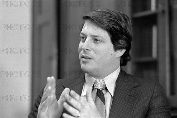 Tennessee Congressman Albert Gore, Jr., Head and Shoulders Portrait during Interview, photograph by Thomas J. O'Halloran, January 1977