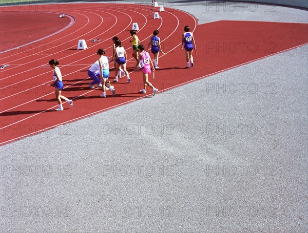 Group of Girls on Running Track