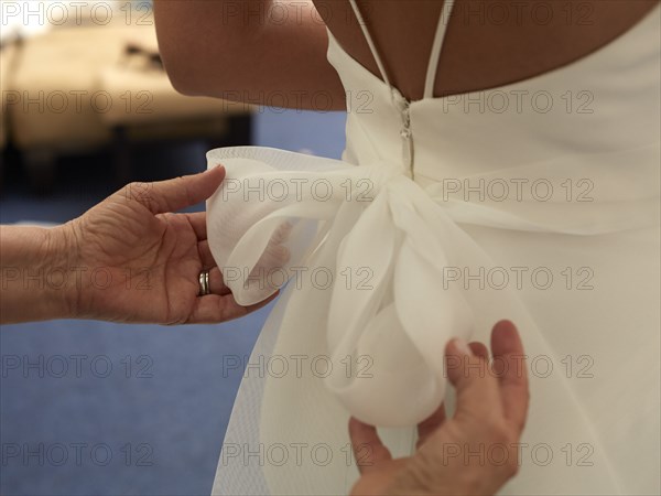 Bride Getting Dressed