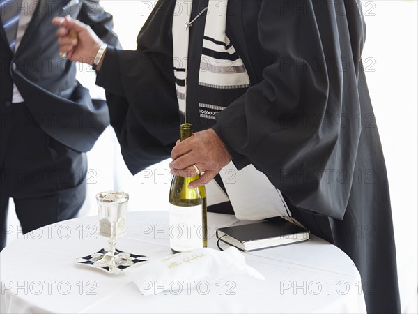 Rabbi at Jewish Wedding Ceremony