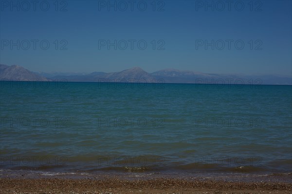 Beach and Mountains, Patras, Greece