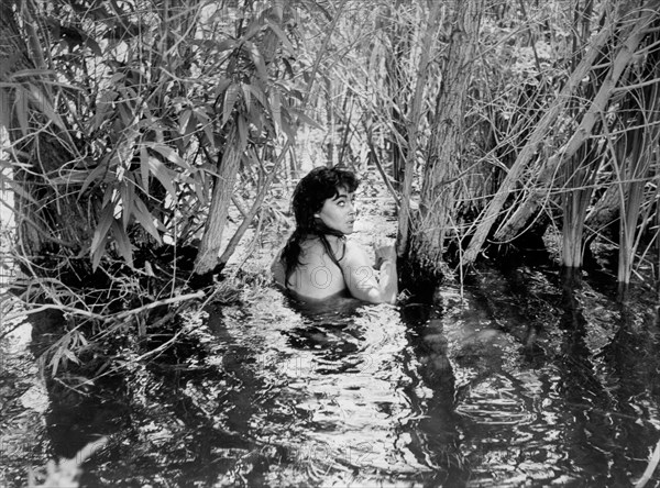 Maria English, on-set of the Film, "Flesh and the Spur", American International Pictures, 1956