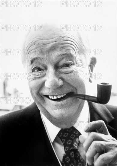 Maurice Evans, Publicity Portrait for the Television Movie, "The Girl, the Gold Watch and Everything", Paramount Television, The Fellows-Keegan Company, 1980