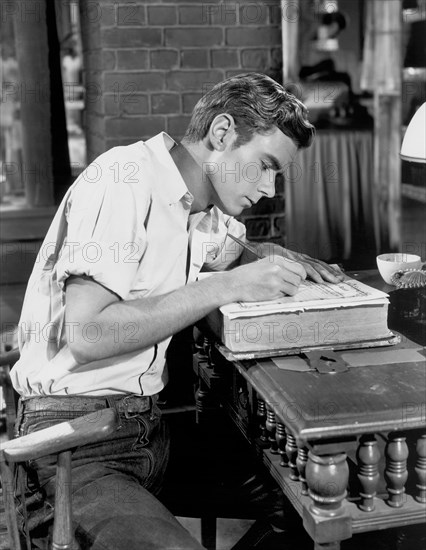 Marshall Thompson, on-set of the Film, "Gallant Bess", MGM, 1946