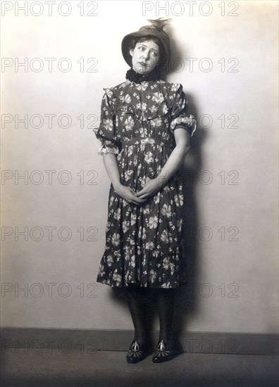 Actress Gertrude Sutton, Full-Length Publicity Portrait, Photograph by Porter S. Cleveland, late 1920's