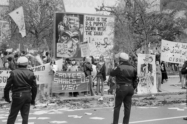 people, protest, demonstration, politics, shah, Iran, historical,