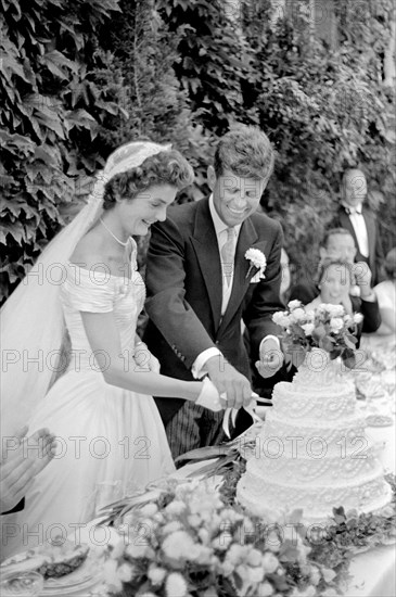 John F. Kennedy, Jacqueline Kennedy, wedding, marriage, historical,