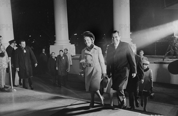 Richard Nixon, Pat Nixon, president, inauguration, politics, government, historical,