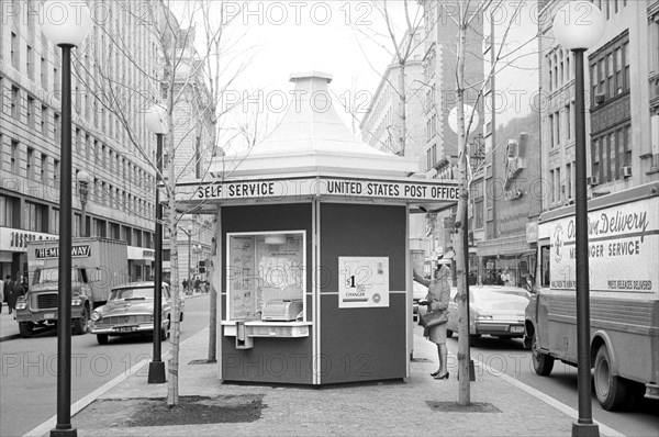 post office, automation, self-service, Washington DC, historical,