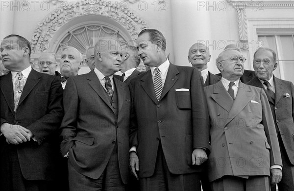 Dwight Eisenhower, Lyndon Johnson, president, politics, historical,