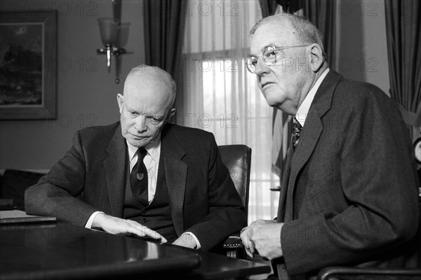 Dwight Eisenhower, John Dulles, president, politics, historical,