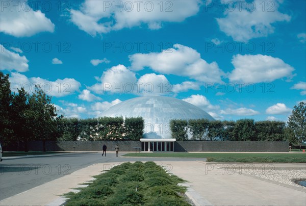 architecture, dome, modern, Eero Saarinen, General Motors, historical,