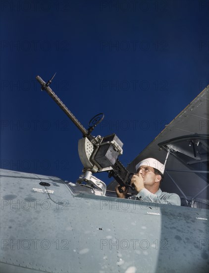 airplane, machine gun, World War II, WWII, historical,