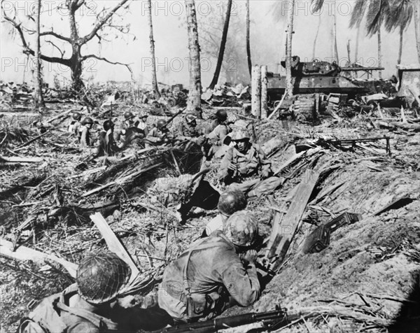 U.S. army, military, soldiers, World War II, Kwajalein, historical,