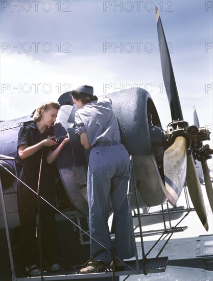 airplane, military, woman, World War II, occupations, historical,