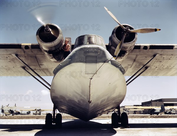 airplane, aviation, naval air base, World War II, historical,