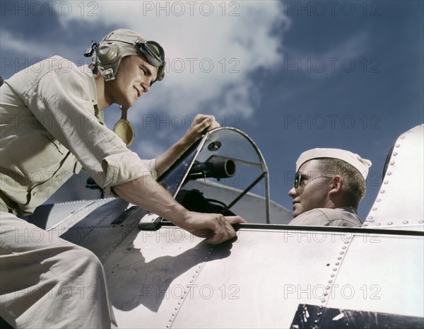 airplane, military, men, World War II, WWII, historical,