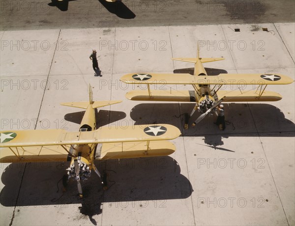 Navy N2S primary land planes at the Naval Air Base in Corpus Christi