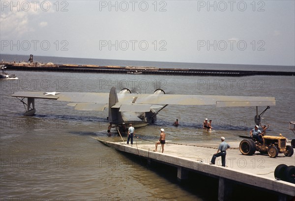 Working with Sea-plane at Naval Air Base