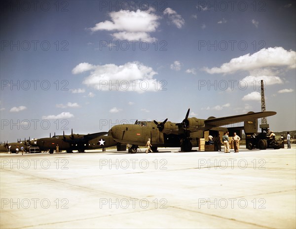 Consolidated transport planes being loaded