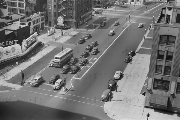 High Angle View of Street Scene