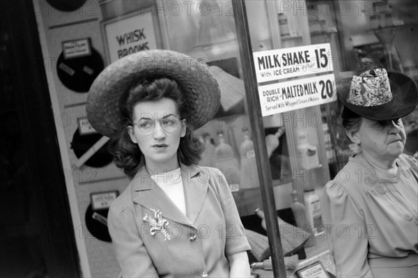 Two Women waiting for Street Car