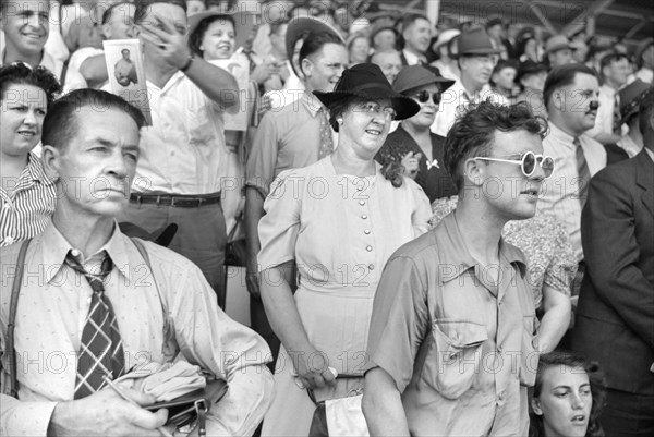 Spectators at Sulky Races at Fair