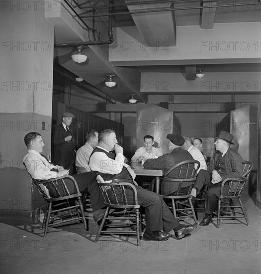 Brakemen Relaxing in Locker Room