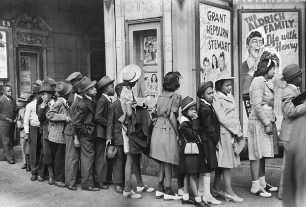 Children in front of Moving Picture Theater