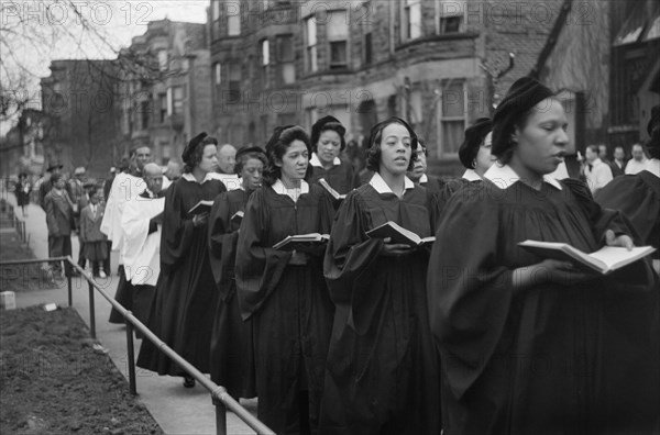 Easter Procession outside Church